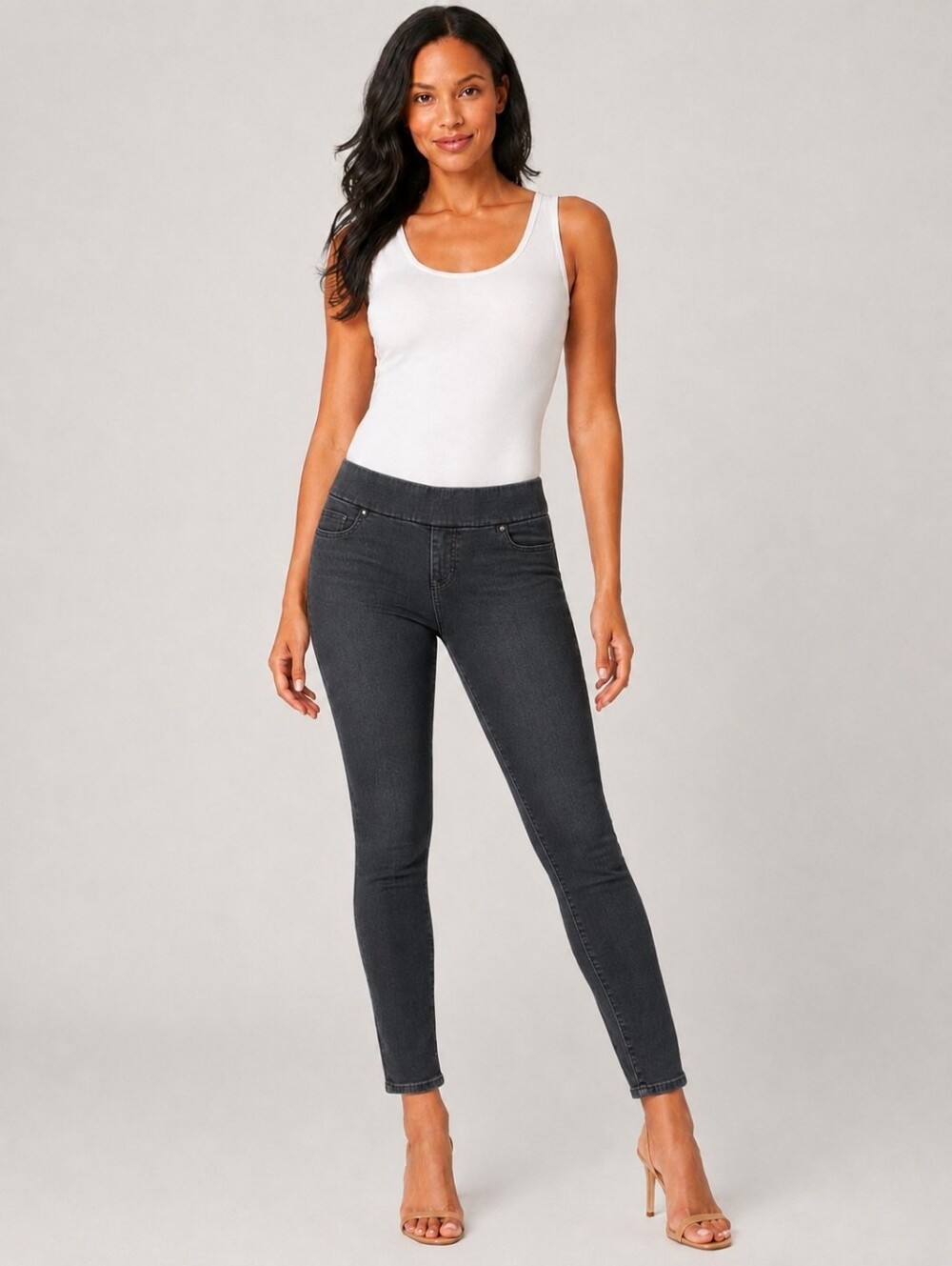 ❤️ LIVERPOOL JEANS COMPANY PULL ON DENIM SKINNY LEGGING JEANS, 2 (26)